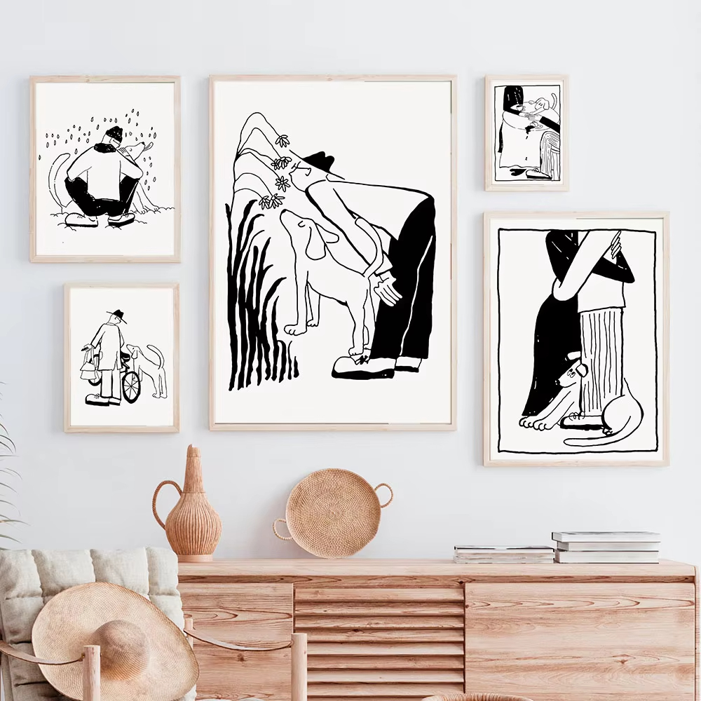 Lifestyle In Korean - Poster Kanvas Minimalis Gaya Hidup dan